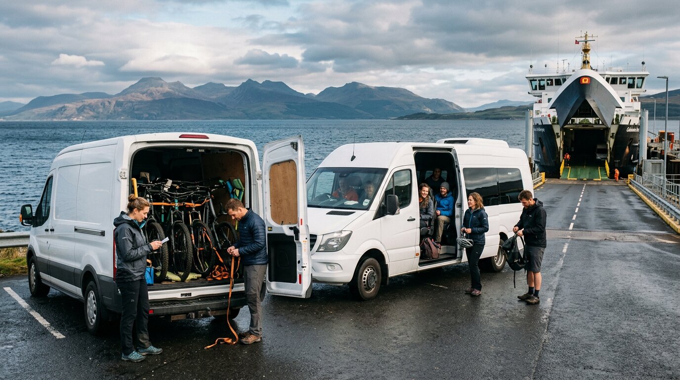 Before an Arran Group Break: Plan Mainland Transport for People and Gear
